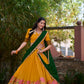 Stunning Cotton Silk Lehenga Featuring Detailed Thread Embroidery and a Beautifully Drape Georgette Dupatta.