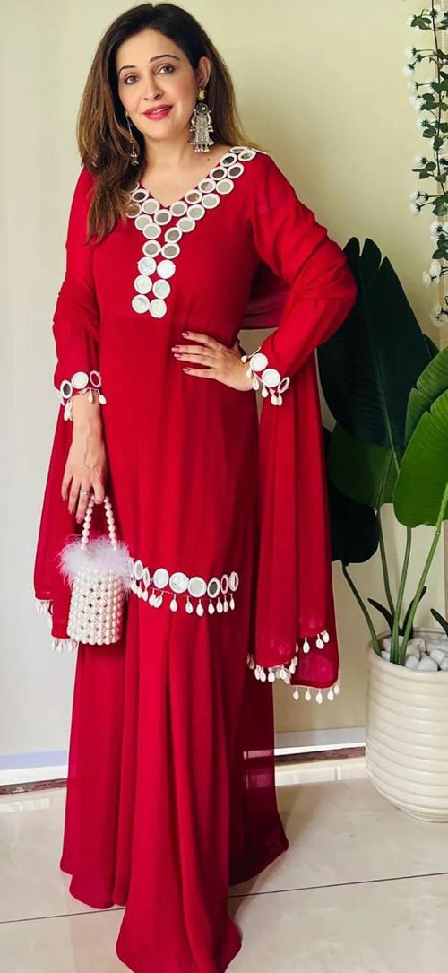 Summer Essentials: Pure Rayon Cotton Co-ord Set with Chiffon Dupatta